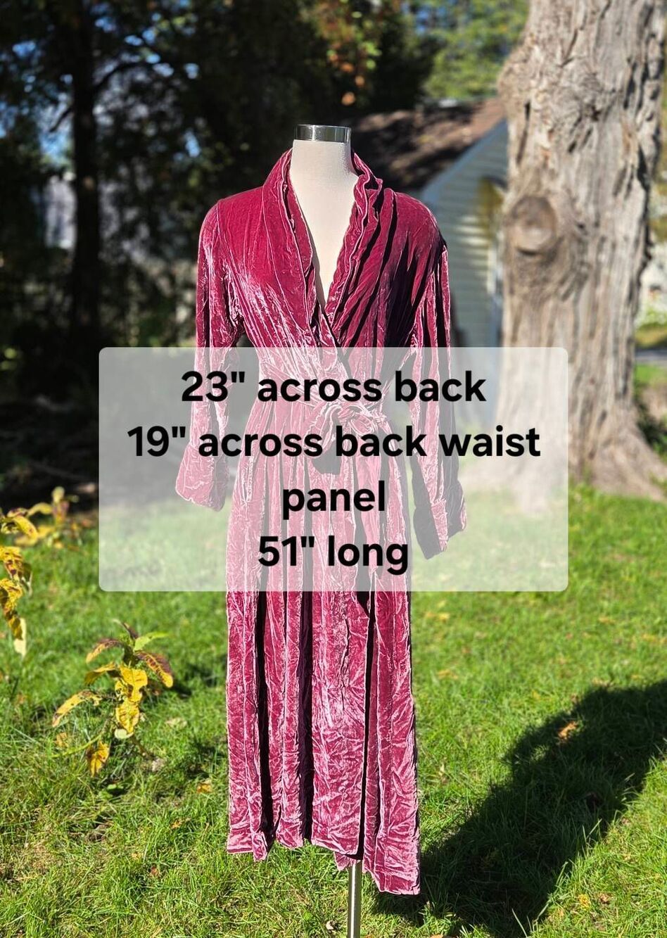 Soft Surroundings Silk Blend Velvet Mulberry Mauve Robe Sz. M - Picture 3 of 7